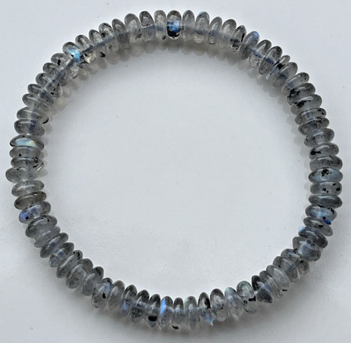 Flash labradorit donut - donut, armband