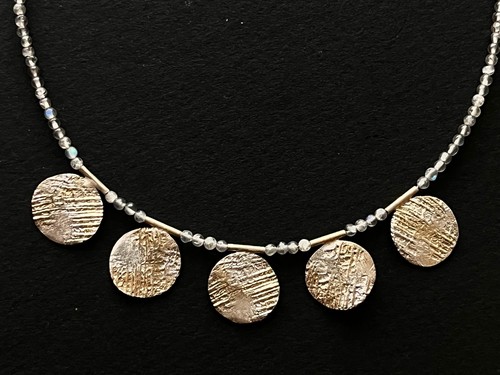 Kette labradorith fünf - kette, labradorith,